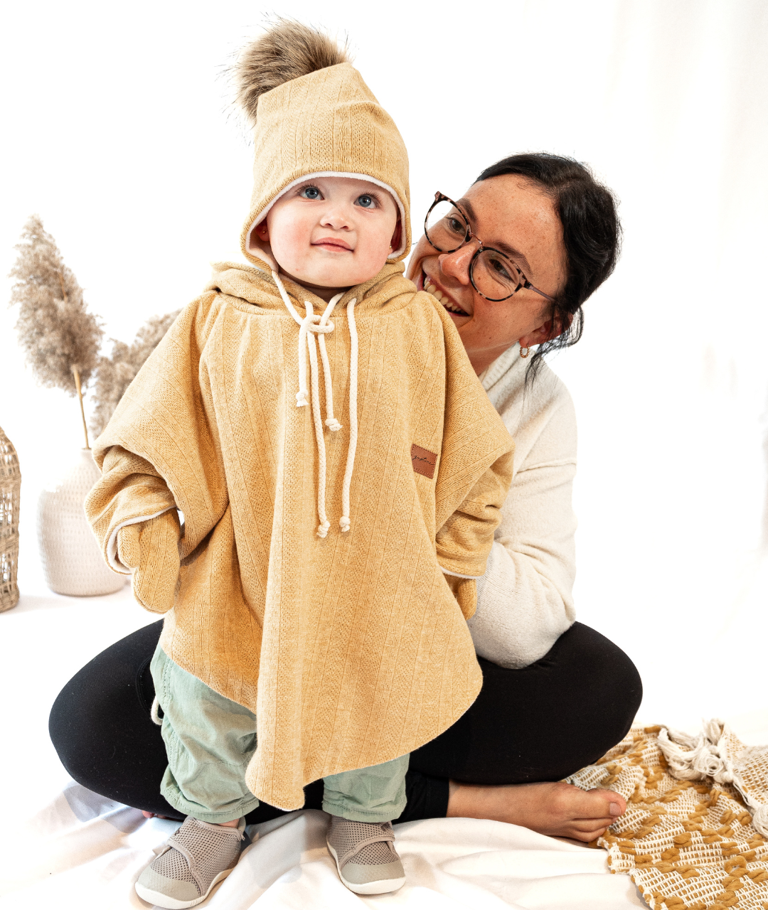 Poncho tricot évolutif