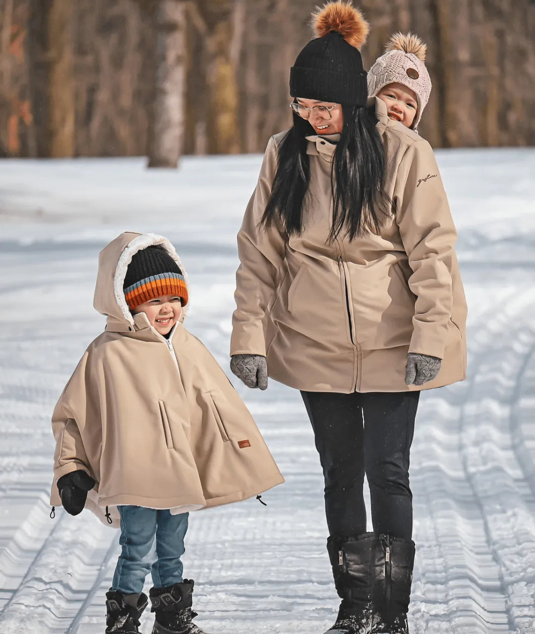 Manteau mi-saison avec rallonge pour femme - Gustine Baby Carriers